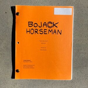 Bojack Horseman 2014 Hank After Dark Original Production Used Table Draft Script